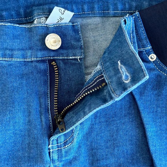 Sexy Mama Maternity Set Denim Shorts & Mama Black T-shirt Size: 2-6 - Picture 8 of 15